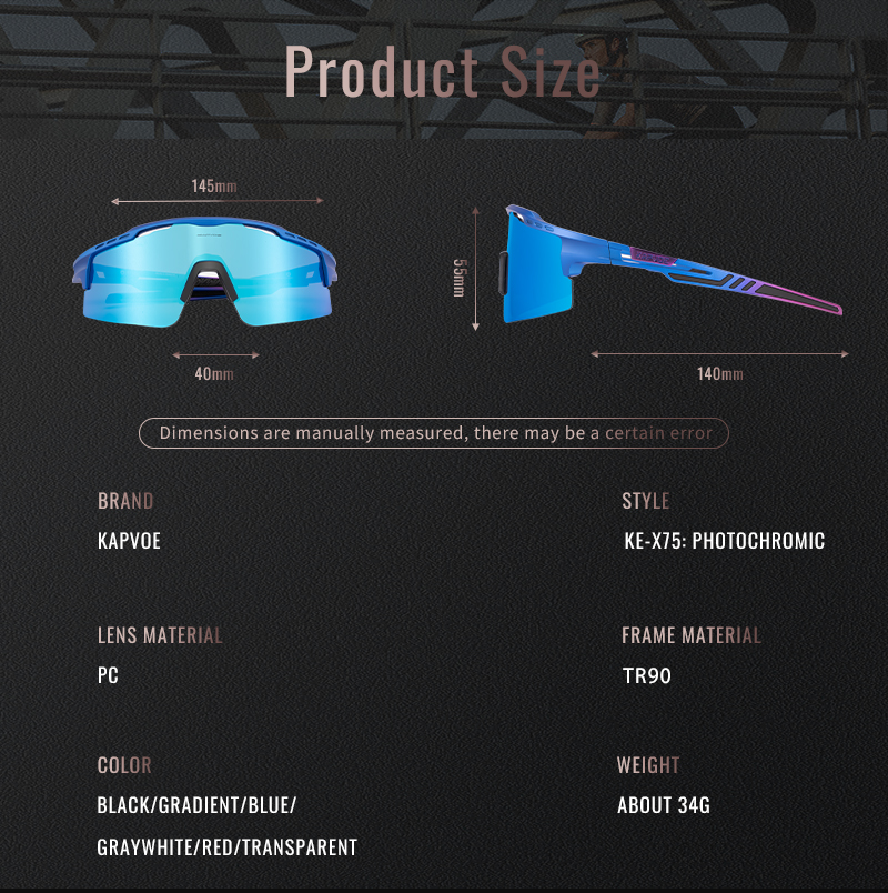 Großhandelspreis US$10.50 Kapvoe K75 Outdoor-Sportbrillen