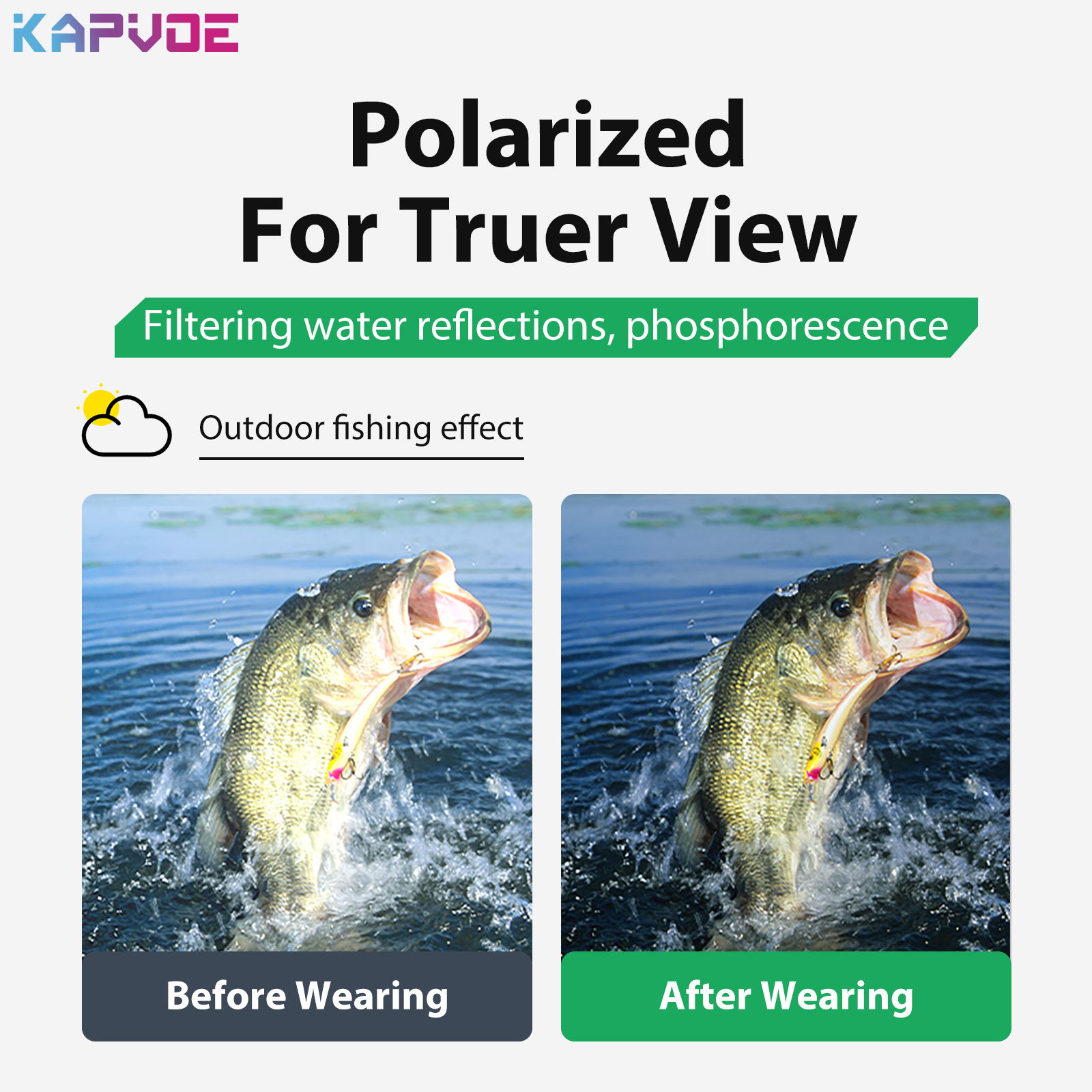 Großhandelspreis US$11,00 Kapvoe K232-Q Modische polarisierte Radsportbrille