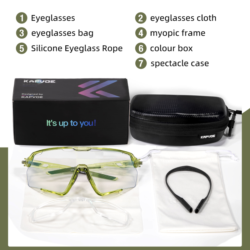 Großhandelspreis 12,20 US$ KAPVOE K170-PH Photochrome Fahrrad-Sportsonnenbrille