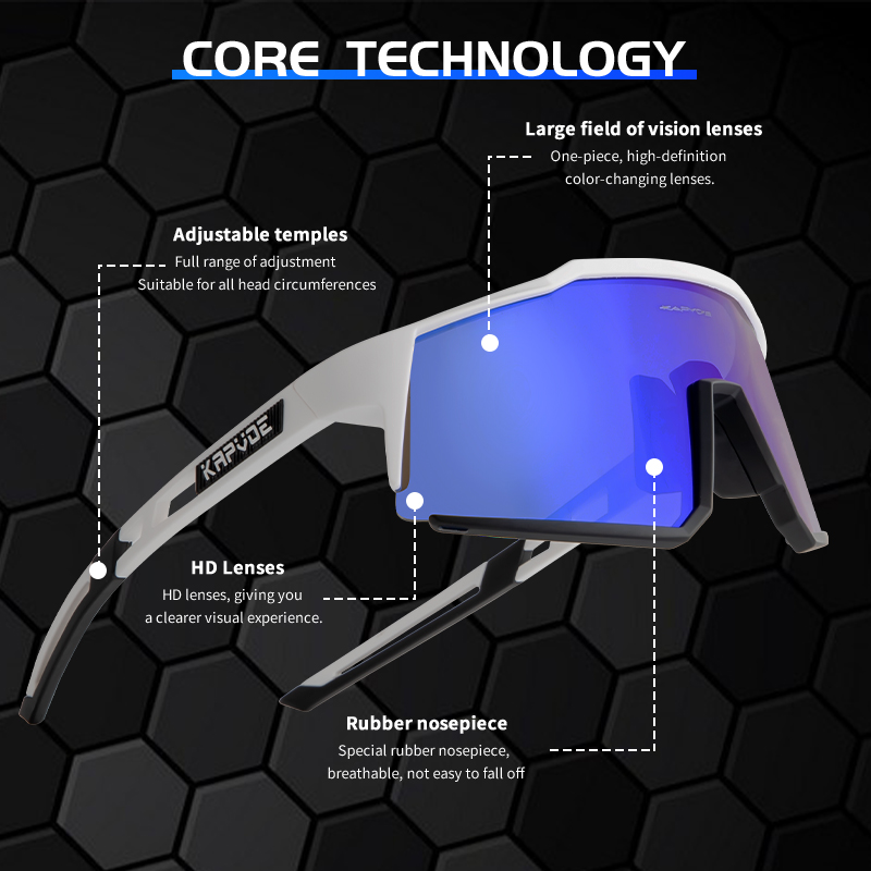 Großhandelspreis US$12,90 KAPVOE K9022 Modische photochromatische Sportsonnenbrille