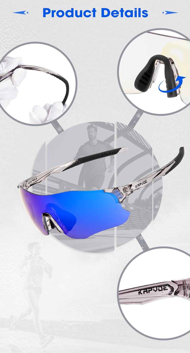 Großhandelspreis US$15,00 KAPVOE K1129 Rahmenlose photochromatische Sportsonnenbrille