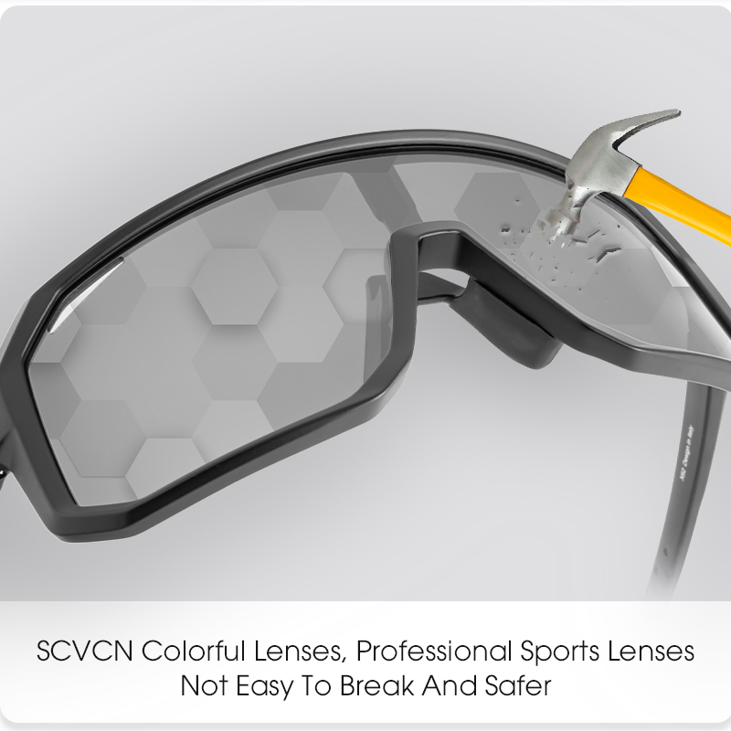 Großhandelspreis 4,50 US$ SCVCN S62 Photochrome Fahrrad-Sportsonnenbrille