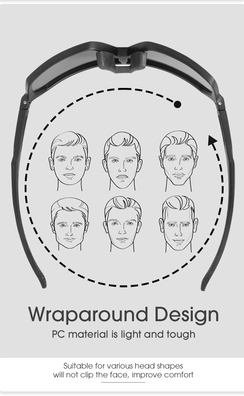 Großhandelspreis 4,50 US$ SCVCN S62 Photochrome Fahrrad-Sportsonnenbrille