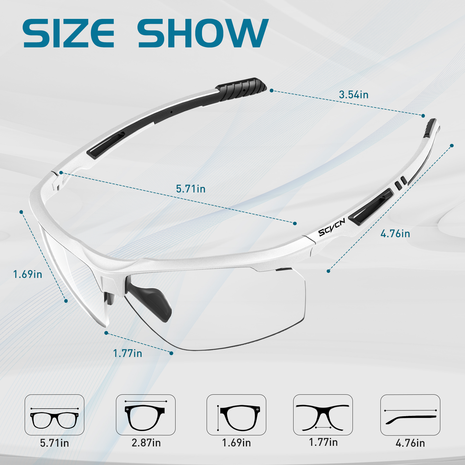 Großhandelspreis 7,50 US$ SCVCN S86 Polarisierte Photochrome Sportsonnenbrille