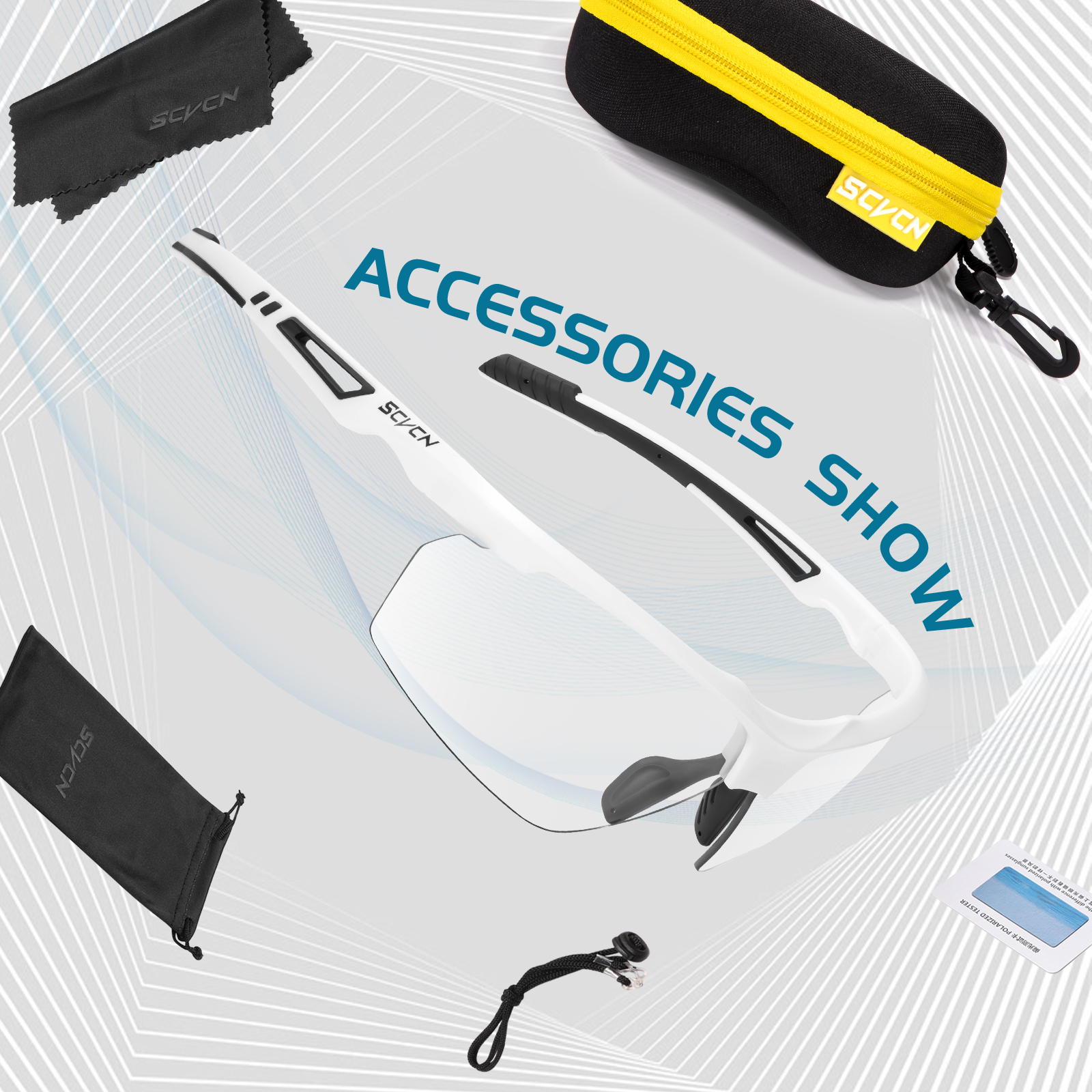 Großhandelspreis 7,50 US$ SCVCN S86 Polarisierte Photochrome Sportsonnenbrille