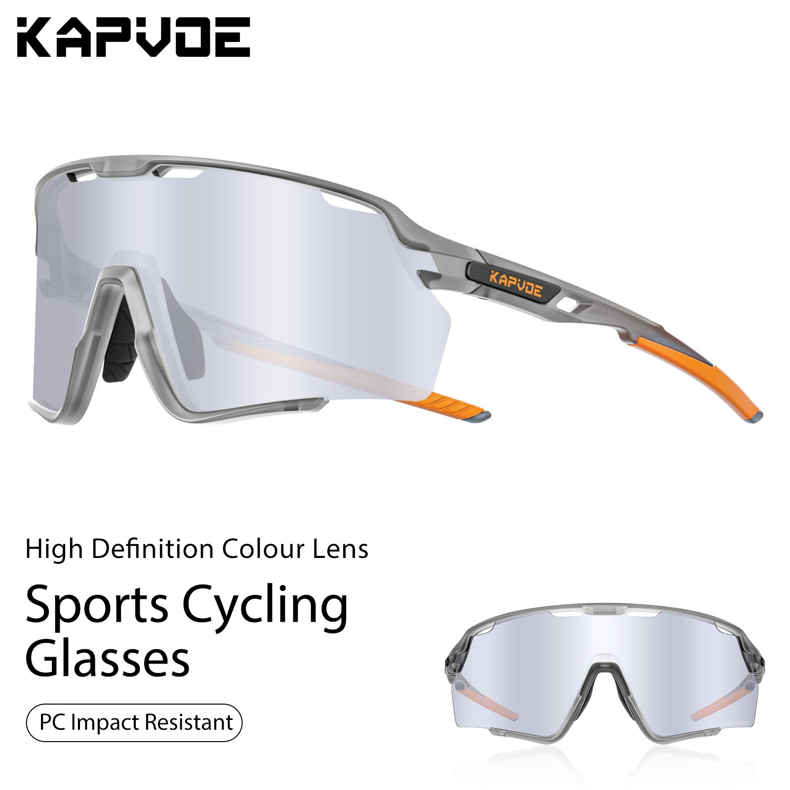 Großhandelspreis 9,00 US$ KAPVOE K170-G UV400 Fahrrad-Sportsonnenbrille